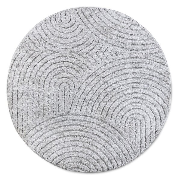 Jasnoszary okrągły dywan ø 160 cm Panglao New York Light Grey – Elle Decoration