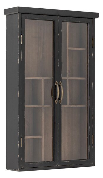 Czarna witryna z litego drewna jodłowego wisząca 50x80x14 cm Hazem – Bloomingville