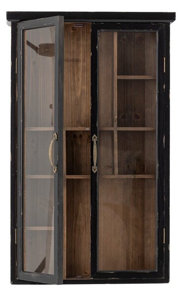 Czarna witryna z litego drewna jodłowego wisząca 50x80x14 cm Hazem – Bloomingville
