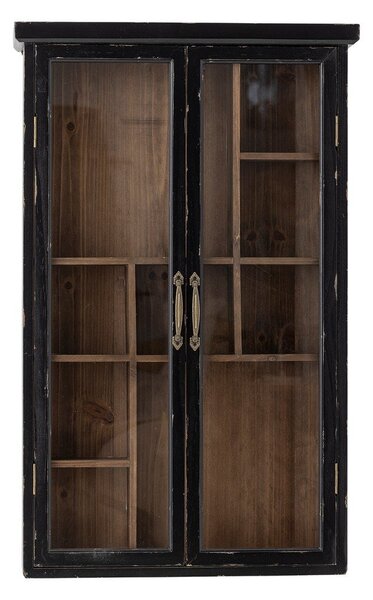 Czarna witryna z litego drewna jodłowego wisząca 50x80x14 cm Hazem – Bloomingville