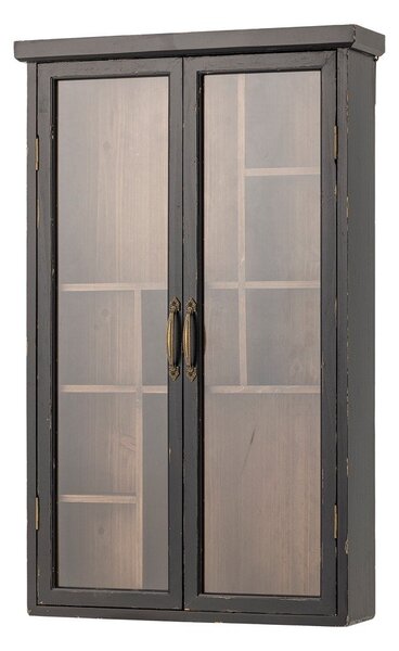 Czarna witryna z litego drewna jodłowego wisząca 50x80x14 cm Hazem – Bloomingville