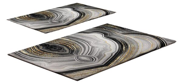 Dywaniki łazienkowe w szaro-złotym kolorze zestaw 2 szt. 60x100 cm CT – Foutastic