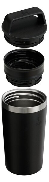Czarny kubek termiczny ze stali nierdzewnej 350 ml Café-To-Go Travel Mug Black 2.0 – Stanley