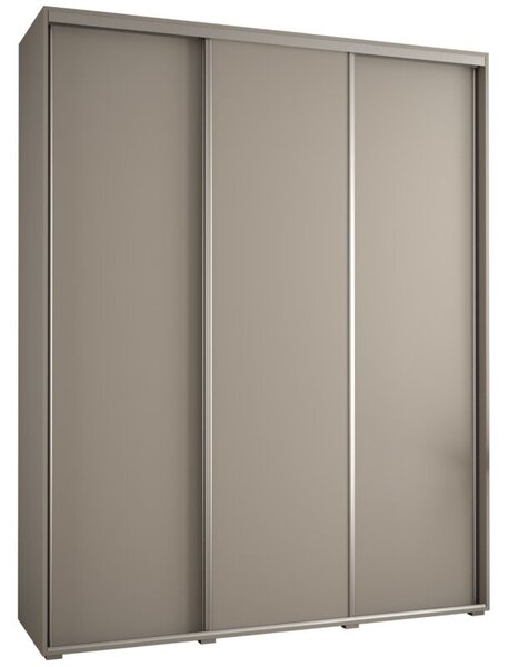 Szafa przesuwna wysoka Dakota 1 200, gł. 45 cm kaszmir + kaszmir + srebrny