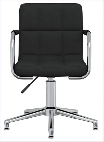 Czarny fotel obrotowy tapicerowany L0-R87