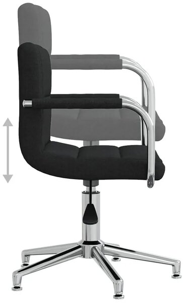 Czarny fotel obrotowy tapicerowany L0-R87