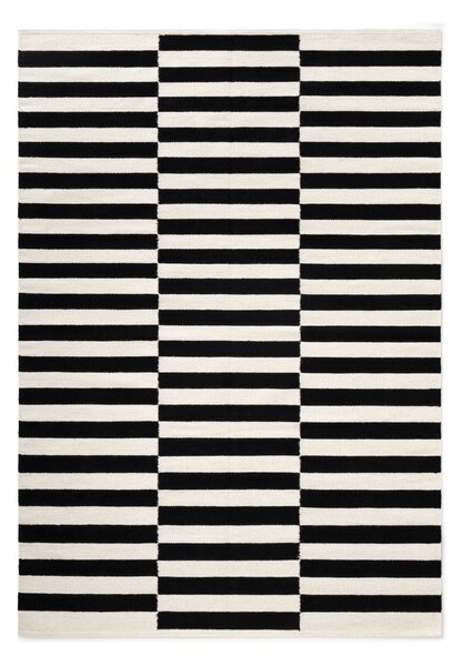 Czarno-biały wełniany dywan dwustronny tkany ręcznie 120x180 cm Donna – Hanse Home