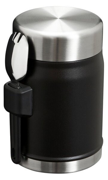 Termos na jedzenie ze stali nierdzewnej w kolorze matowej czerni 400 ml Legendary Food Jar + Spork Black 2.0 – Stanley