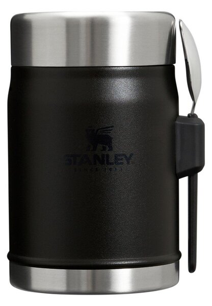 Termos na jedzenie ze stali nierdzewnej w kolorze matowej czerni 400 ml Legendary Food Jar + Spork Black 2.0 – Stanley