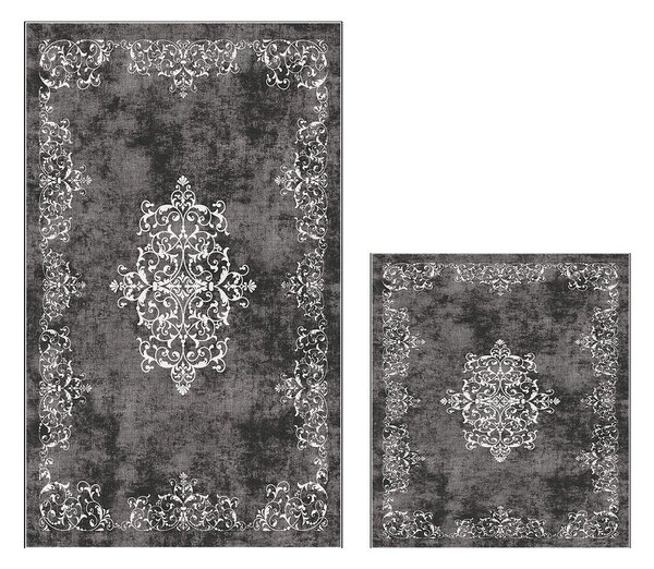 Szare dywaniki łazienkowe zestaw 2 szt. 60x100 cm – Foutastic