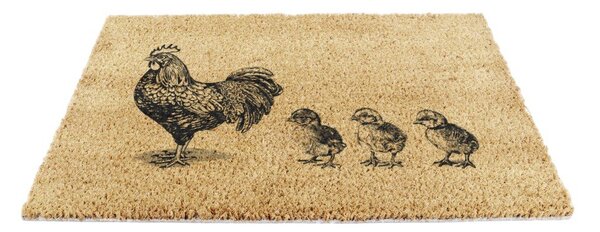 Wycieraczka z włókna kokosowego 40x60 cm Chickens and Chicks – Artsy Doormats