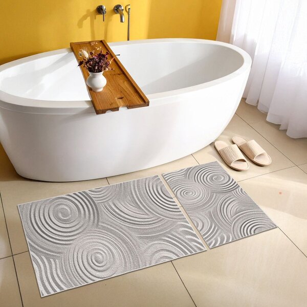 Jasnoszare dywaniki łazienkowe zestaw 2 szt. 60x100 cm – Foutastic