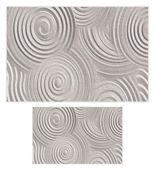 Jasnoszare dywaniki łazienkowe zestaw 2 szt. 60x100 cm – Foutastic