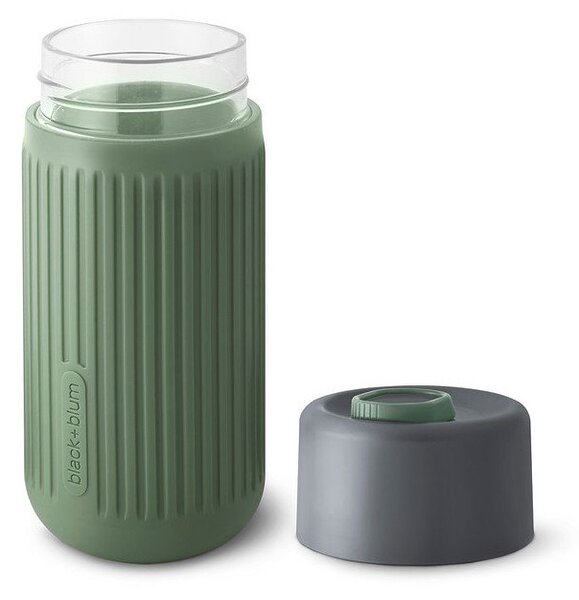 Zielony szklany kubek podróżny 340 ml – Black + Blum
