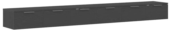 Szafka wisząca z szufladą 2 szt. czarny dąb 102 x 30 x 20 cm