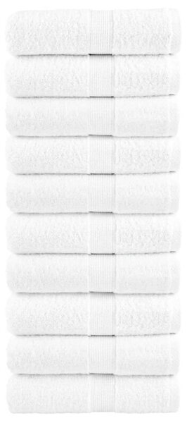 Ręczniki myjące premium, solund 10 szt., białe, 30 x 30 cm, 600 g/m²
