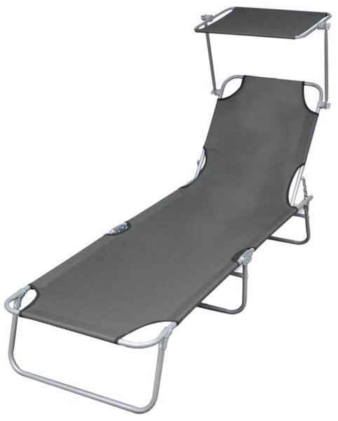 Aluminiowy leżak ogrodowy z zadaszeniem K8-L11