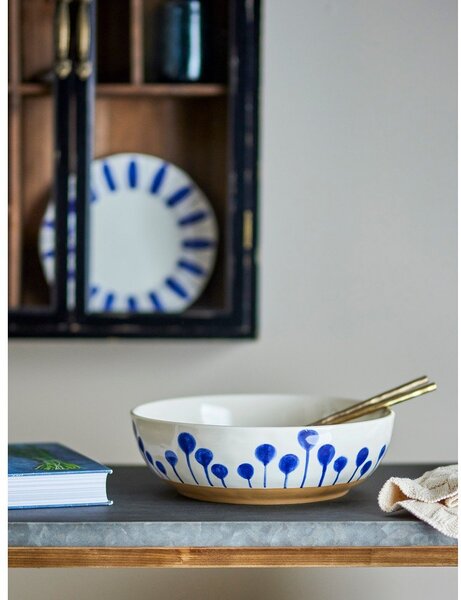 Biało-niebieska ceramiczna misa ø 28 cm Linora – Bloomingville