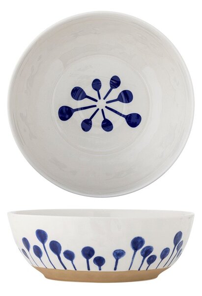 Biało-niebieska ceramiczna misa ø 28 cm Linora – Bloomingville