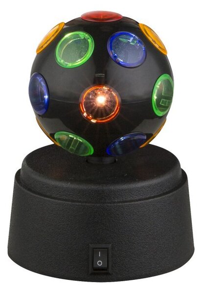 Lampa stołowa LED Globo DISCO 28017 czarna multikolor 0,06W na baterie 3xAA 120 mm