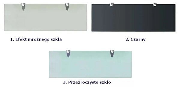 Mleczna szklana półka do łazienki 60x20 R1-N34