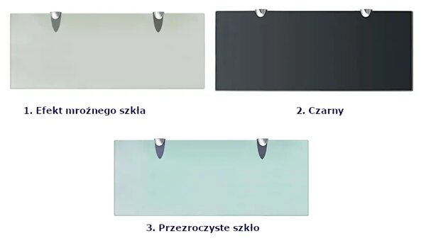 Mleczna wytrzymała półka szklana 50x20 K5-K57