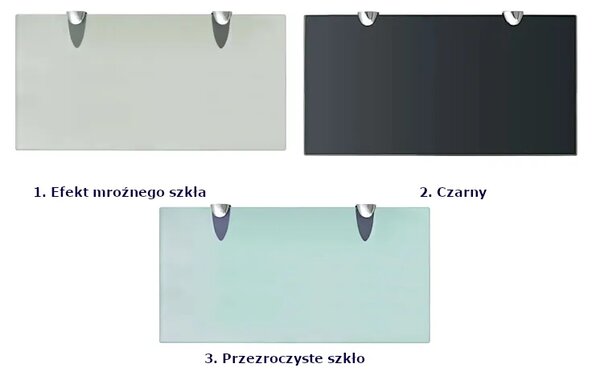 Prosta półka szklana 40x20 P4-M67