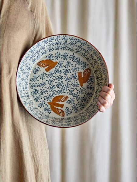 Niebieska ceramiczna misa ø 28 cm Hezha – Bloomingville