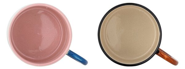 Czarno-beżowe kubki ceramiczne zestaw 2 szt. 300 ml Maricala – Bloomingville
