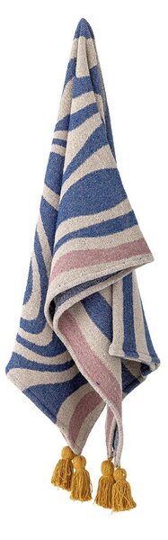 Niebieski koc z mieszanki bawełny 130x160 cm Arlie – Bloomingville
