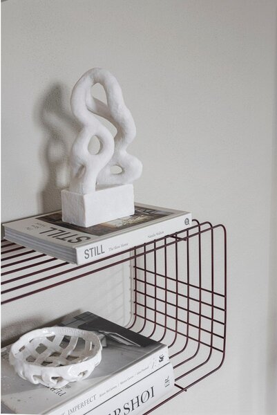 Bordowa wielopoziomowa metalowa półka 70 cm Wire – Mette Ditmer Denmark