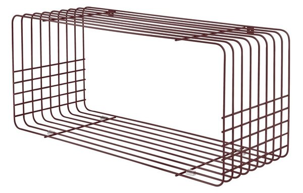 Bordowa wielopoziomowa metalowa półka 70 cm Wire – Mette Ditmer Denmark