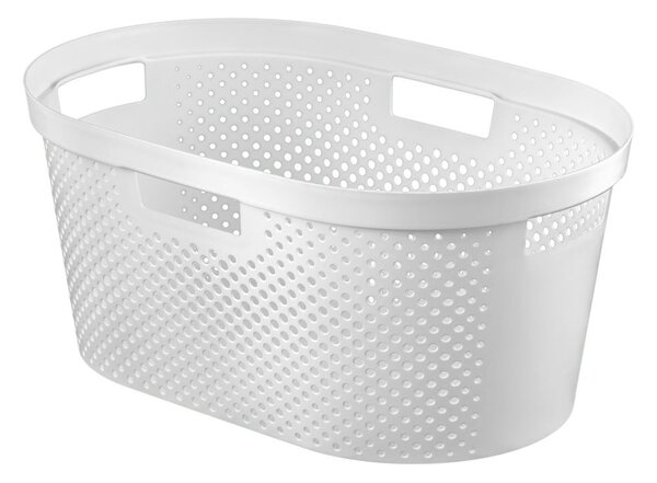 Biały kosz na pranie Curver Infinity, 40 l