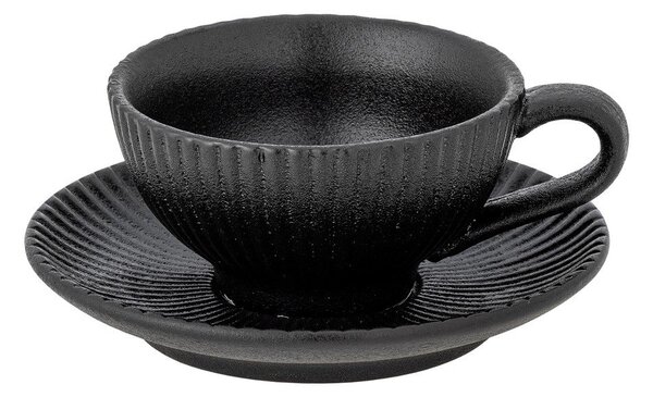 Czarna filiżanka do cappuccino ceramiczna 200 ml Neri – Bloomingville