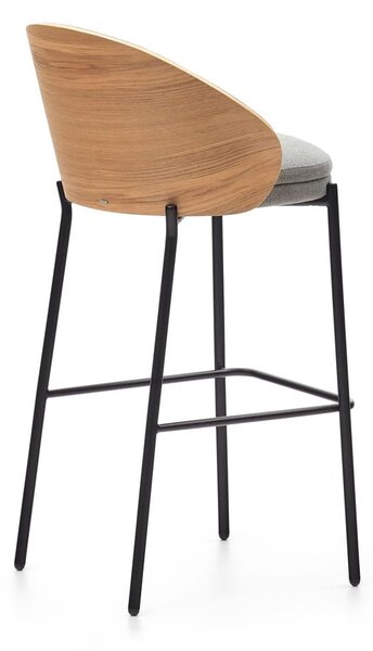 Szaro-naturalny hoker (wysokość siedziska 77 cm) Eamy – Kave Home