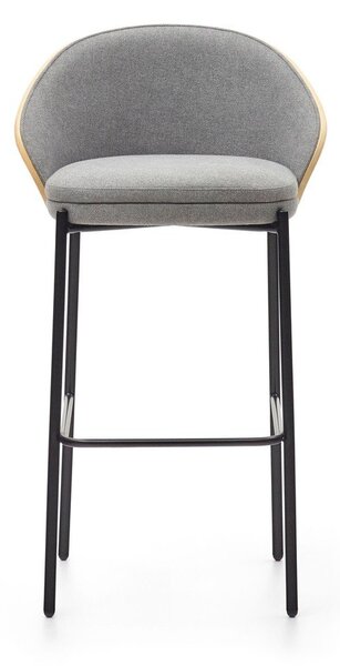 Szaro-naturalny hoker (wysokość siedziska 77 cm) Eamy – Kave Home
