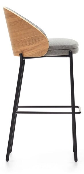 Szaro-naturalny hoker (wysokość siedziska 77 cm) Eamy – Kave Home