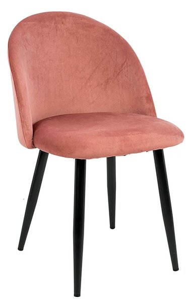 Różowe tapicerowane krzesło do salonu - Trofi
