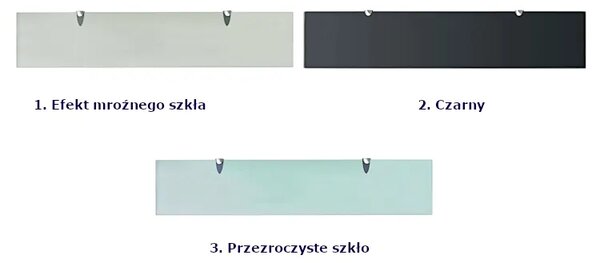Mleczna podwieszana półka szklana C9-M03