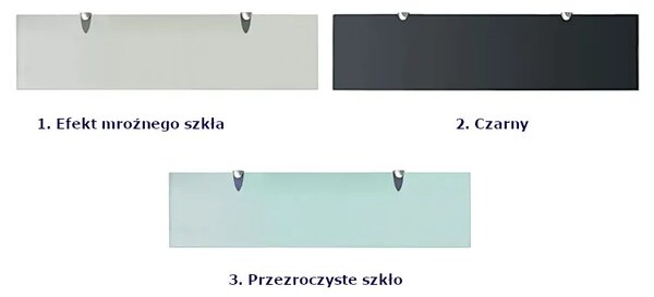 Mleczna prosta półka szklana 70x20 S3-C76