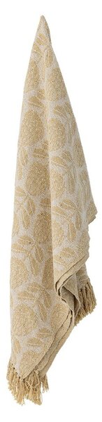 Żółty koc z mieszanki bawełny 130x155 cm Pratello – Bloomingville