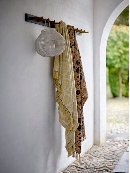 Żółty koc z mieszanki bawełny 130x155 cm Pratello – Bloomingville