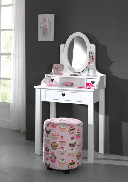 Biała toaletka Vipack Amori, wys. 136 cm