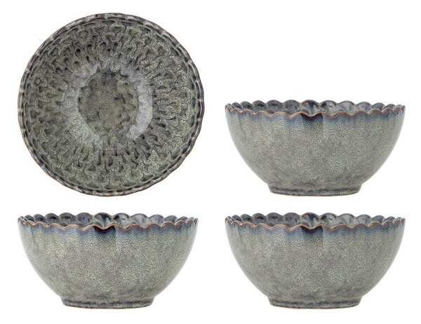 Szare ceramiczne miski na zupę zestaw 4 szt. 625 ml Katrina – Bloomingville