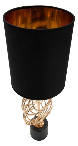 Lampa stołowa w czarno-złotym kolorze z tekstylnym kloszem (wys. 58,5 cm) Circly – Mauro Ferretti