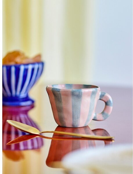 Jasnozielono-jasnoróżowa ceramiczna filiżanka na espresso 110 ml Nini – Bloomingville