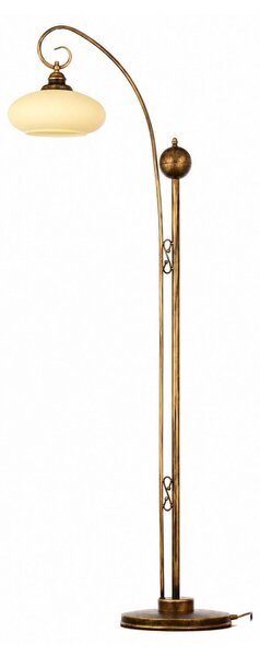 Lampa stojąca Bolero Jupiter, kremowy / amber, salon / jadalnia, metal, antyczny