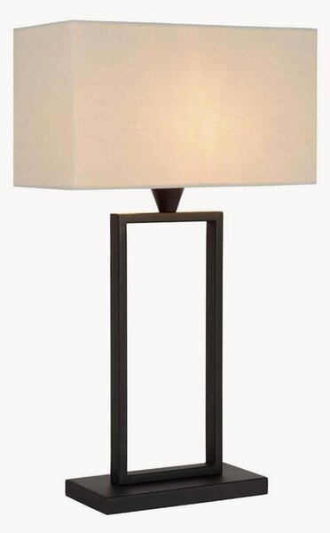 Lampa stołowa z lnianym kloszem Bailo
