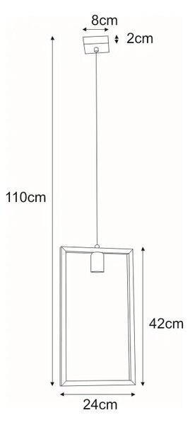 Loftowa pojedyncza lampa wisząca - S096 Z5-T96
