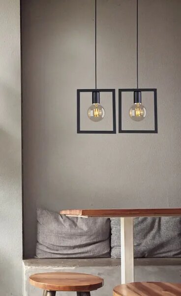 Podwójna geometryczna lampa wisząca - S097 B9-R38